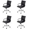 Kit 4 Cadeiras Escritorio Diretor Design Italiano com Relax Corino 3304 - 1