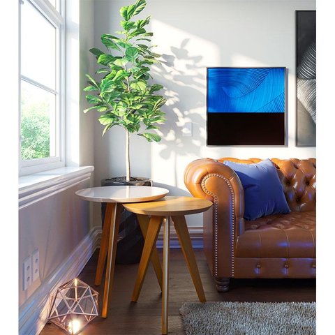 Kit Mesa Lateral Ambiente Classic Redonda Off White Nature - Imcal