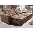 Ver imagem 1 de Sofá Retrátil e Reclinável 2,75m Cama inBox Big Fresh com SoftGel D40 Velupluma Castor