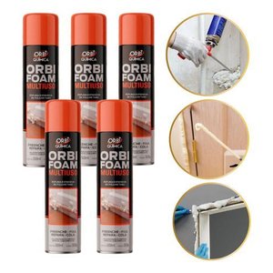 Kit 5 Espuma Expansiva Orbi Foam 460ml 280g Orbi Foam