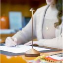 Ver imagem 6 de Luminaria de Mesa Abajur Led 3 Tons Controle de Intensidade Usb Bateria Recarregavel Touch Home Offi