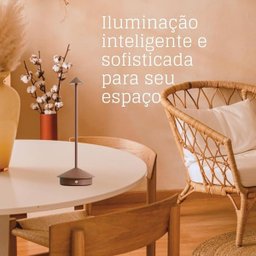Luminaria de Mesa Abajur Led 3 Tons Controle de Intensidade Usb Bateria Recarregavel Touch Home Offi - 7