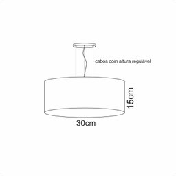 Pendente de Teto Led 30x15cm 4915 Tom Luz Iluminação - 3