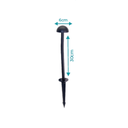 Ver imagem 2 de Espeto Dalia 3.5w 3000k 350lm A30cm 24v Preto Ip65 Gaya