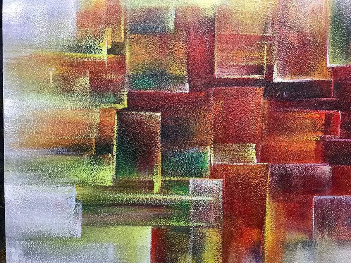 Quadro Pintura Tela fundo claramente textura óleo 5385: 70cm (A) x 140	cm (L) - 3