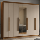 Ver imagem 1 de Guarda-roupa Casal 8 Portas Batentes com Espelho Venus Madesa