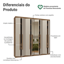 Ver imagem 5 de Guarda-roupa Casal 8 Portas Batentes com Espelho Venus Madesa