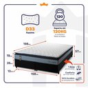 Ver imagem 2 de Conjunto Cama Box Espuma Chicago Cinza Queen 158x198x57