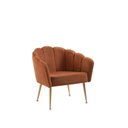 Ver imagem 2 de Poltrona Petala Slim Dourado Caramelo
