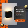 Arandela de Parede Externa Facho Duplo Ajustável Preta 110/220v - 7