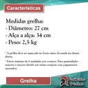 Ver imagem 5 de Kit 2 Grelhas Chapa de Pedra Sabão para Carne 27 cm