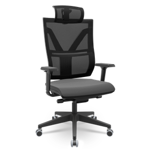 Cadeira Darix X+ Slider Braços 3d Pu Plaxmetal Nacional Revestida - Sintético Preto