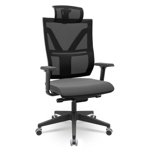 Cadeira Darix X+ Slider Braços 3d Pu Plaxmetal Nacional Revestida - Sintético Preto