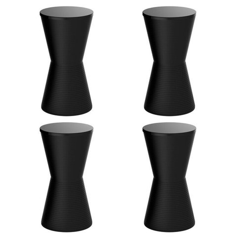 Conjunto com 4 Banquetas Dub Preto