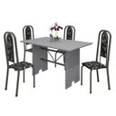 Ver imagem 2 de Conjunto de Mesa 120x75cm Tampo Granito com 4 Cadeiras Lavínea