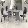 Conjunto de Mesa 120x75cm Tampo Granito com 4 Cadeiras Lavínea  - 1
