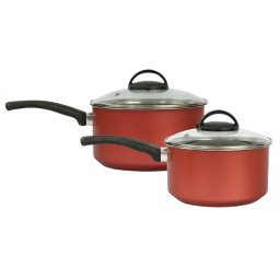 Jogo 2 Peças Antiaderente com Tampas de Vidro Cor Cereja - 3