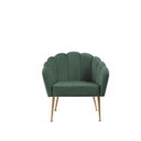 Ver imagem 2 de Poltrona Decorativa para Sala de Estar Pétala Slim Verde