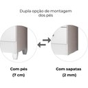 Ver imagem 5 de Guarda Roupa Solteiro Chile 4p 103 Cm Branco Moval