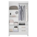 Ver imagem 6 de Guarda Roupa Solteiro Chile 4p 103 Cm Branco Moval