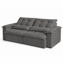 Ver imagem 1 de Sofá 3 Lugares Retrátil Reclinável Molas Ensacadas D33 Soft Conforto Premium:Cinza Escuro