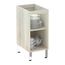 Ver imagem 3 de Balcão Sem Tampo 35cm 1 Prateleira Lis Legno Crem e Preto Tx