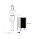 Ver imagem 2 de Balcão Sem Tampo 35cm 1 Prateleira Lis Legno Crem e Preto Tx