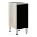 Ver imagem 1 de Balcão Sem Tampo 35cm 1 Prateleira Lis Legno Crem e Preto Tx