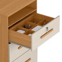 Ver imagem 5 de Comoda 4 Gavetas 1 Nicho Primor 62x130 cm Cinamomo Areia Zanz