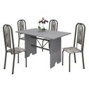 Ver imagem 2 de Conjunto de Mesa 120x75cm Tampo Granito com 4 Cadeiras Lavínea 