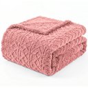 Ver imagem 1 de Manta Queen Sherpa Dupla Face 240g/m²Jacquard Alto Relevo Aveludada Quente e Macia Rose - 100% Polié