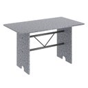 Ver imagem 4 de Conjunto de Mesa 120x75cm Tampo Granito com 4 Cadeiras Lavínea Cinza/Martelado Prata/Ocre/Botanic Bege