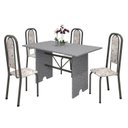 Ver imagem 2 de Conjunto de Mesa 120x75cm Tampo Granito com 4 Cadeiras Lavínea 