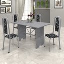 Ver imagem 1 de Conjunto de Mesa 120x75cm Tampo Granito com 4 Cadeiras Lavínea 