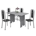 Ver imagem 2 de Conjunto de Mesa 120x75cm Tampo Granito com 4 Cadeiras Lavínea 