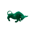 Ver imagem 4 de Touro Bull Wall Street Geométrico Decoração 3d Low Poly:verde