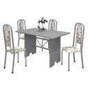 Ver imagem 2 de Conjunto de Mesa 120x75cm Tampo Granito com 4 Cadeiras Lavínea 
