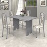 Conjunto de Mesa 120x75cm Tampo Granito com 4 Cadeiras Lavínea  - 1