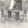 Conjunto de Mesa 120x75cm Tampo Granito com 4 Cadeiras Lavínea  - 1