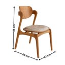 Ver imagem 2 de Conjunto com 2 Cadeiras em Madeira Celeste Gold Bege/Milano/Imbuia Marrom