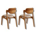 Ver imagem 3 de Conjunto com 2 Cadeiras em Madeira Celeste Gold Bege/Milano/Imbuia Marrom