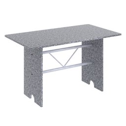 Conjunto de Mesa 120x75cm Tampo Granito com 4 Cadeiras Lavínea - 4 Conjunto de Mesa 120x75cm Tampo Granito com 4 Cadeiras Lavínea - 4