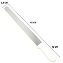 Ver imagem 2 de Espátula Reta Cozinha para Bolo Confeitar Profissional Inox 45cm 200G