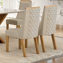 Ver imagem 5 de Kit de 4 Cadeiras para Sala de Jantar Dora Bege/Cinamomo/Veludo