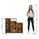 Ver imagem 6 de Balcão Fruteira 2 Portas 1 Gaveta Diva Freijó/branco Notável Móveis Freijó/branco