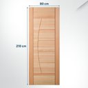 Ver imagem 2 de Folha de Porta Maciça em Eucalipto Acabamento Natural 210x80cm PM78 Solar Cruzeiro Portas Marrom