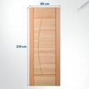 Ver imagem 2 de Folha de Porta Maciça em Eucalipto acabamento Natural 210x80cm PM78 Solar Cruzeiro Portas