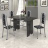 Conjunto de Mesa Tampo Ardósia 120x75cm com 4 Cadeiras Lavínea  - 1