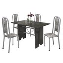 Ver imagem 2 de Conjunto de Mesa 120x75cm Tampo Ardósia com 4 Cadeiras Lavínea 