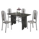 Ver imagem 2 de Conjunto de Mesa 120x75cm Tampo Ardósia com 4 Cadeiras Lavínea Preto/Martelado Pérola/Paraopeba